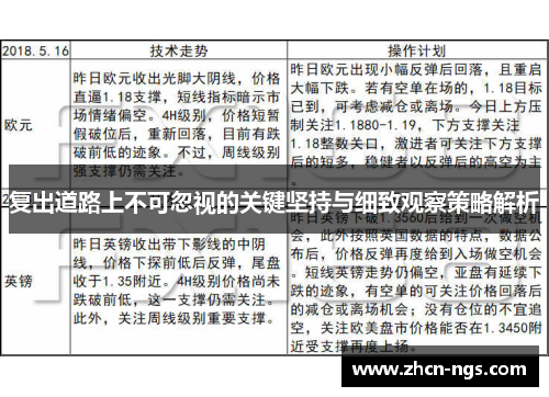 复出道路上不可忽视的关键坚持与细致观察策略解析